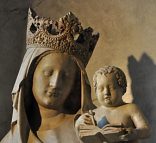 La Vierge à l'Enfant à la tige de fleur, détail