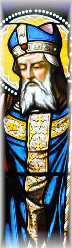 Vitrail de saint Nicolas, détail Vitrail de saint Nicolas, détail