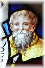 Le prophète Daniel (vers 1540) dans un ajour du vitrail de l'Arbre de Jessé