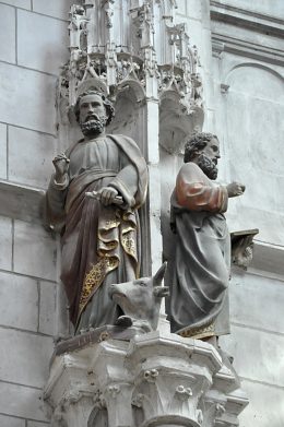 Saint Luc et saint Marc dans leur niche.