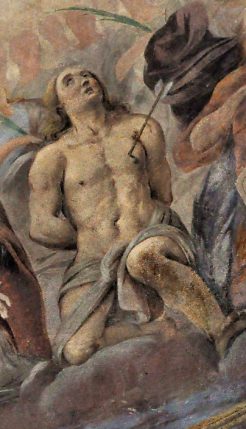 Saint Sébastien percé par une flèche de son martyre
