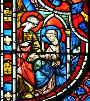 Vitrail de saint Blaise, saint Pierre et saint Paul