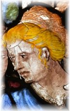 La Sibylle de Tibur, vitrail de 1550, détail
