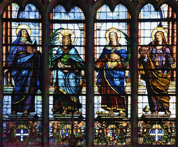 Sainte Paule, sainte Colombe, sainte Béate et sainte Madeleine dans la baie 123.