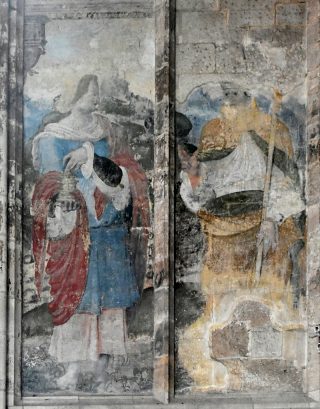 Noli me tangere, reste d'une peinture murale du XVIe siècle