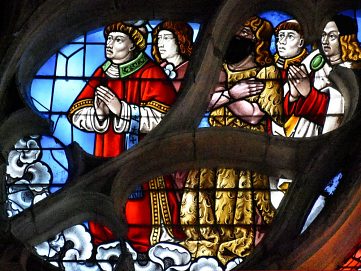 La Cour Céleste avec saint Étienne en tête et  saint Jean-Baptiste