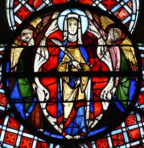 Tympan du vitrail de la Vie de la Vierge et de l'Enfance du Christ