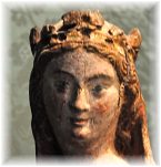 Buste de femme (détail), fin du XIIIe – début du XIVe siècle