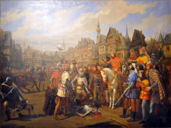 «Combat de Bertrand Du Guesclin et de Thomas de Cantorbery» par Artus d'Espagne