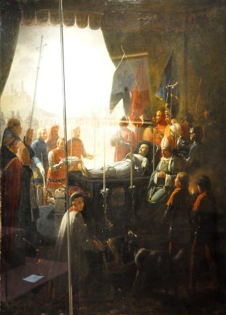 «Hommage funéraire rendu à Duguesclin» par Charles–Alexandre Debacq (1804–1853)