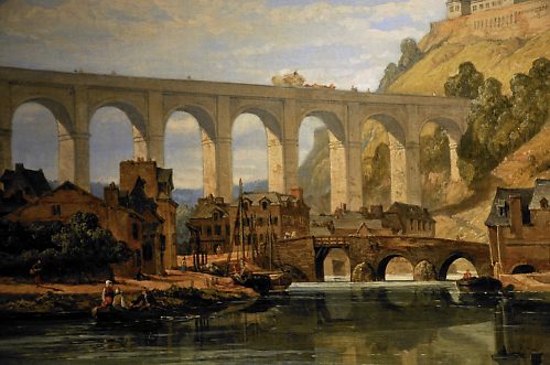«Le port de Dinan» par George Clarkson Stanfield (1828–1878), détail