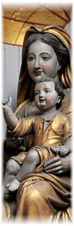 Vierge à l'Enfant dans le retable de la Sainte-Famille, détail