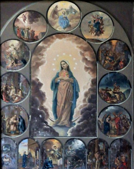 La Vierge et ses mystères dans le retable du Rosaire