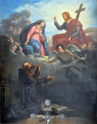 «La Vision de saint François», tableau dans la chapelle Saint-François (XVIIIe siècle?)