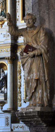 Saint Pierre par Casini, sculpteur de Dinan (autel Sainte-Barbe)