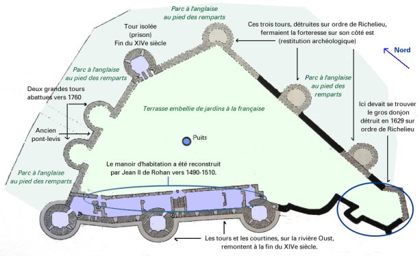 Plan du château de Josselin