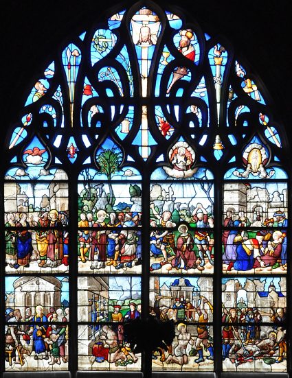 Vitrail des Martyres de saint Laurent et de saint Étienne