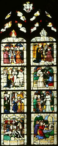 Vitrail 'la vie de saint Fiacre', XVIe siècle