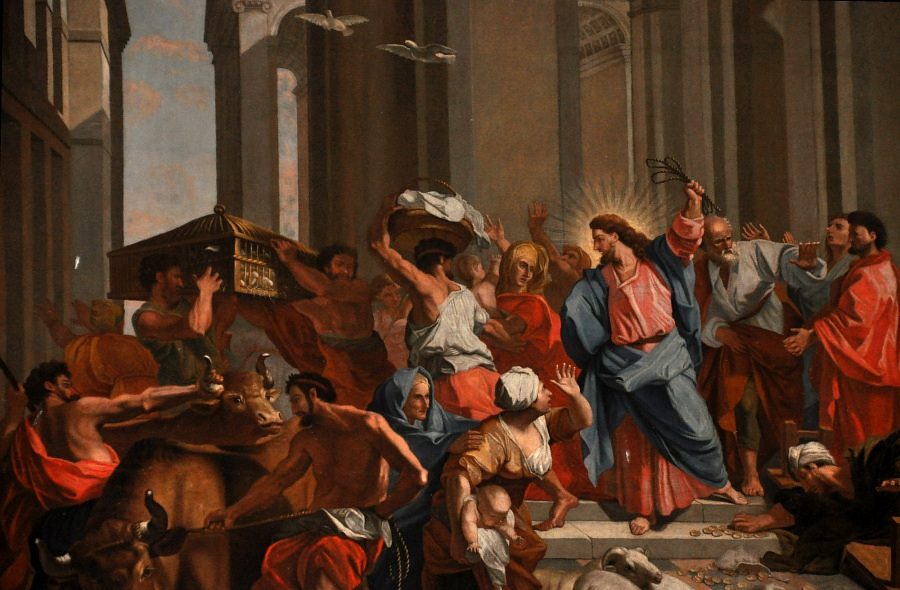 Tableau «Jésus chassant les marchands du temple»