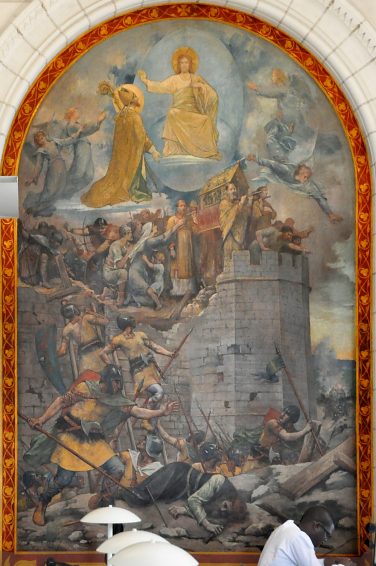 La châsse de saint Martin fait fuir les Normands lors du siège  de Tours en 903