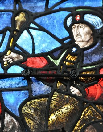 Baie 8 – XVIe siècle : Le Martyre des deux saints, détail