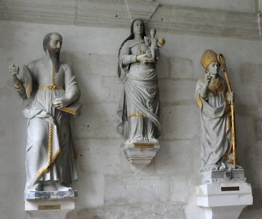 Statues de saint Paul, de la «Vierge mère au globe» et de saint Nicolas (XVIe siècle)