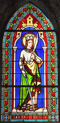 Vitrail de sainte Honorine (XIXe siècle)