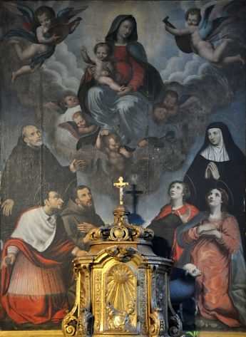 Tableau «La Vierge aux saints» de Sille de Loisy, 1630
