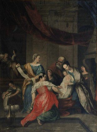 Tableau «La Naissance de la Vierge», auteur inconnu, XVIIIe  siècle?