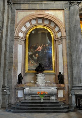 L'absidiole sud et le tableau de sainte Madeleine aux pieds de Jésus