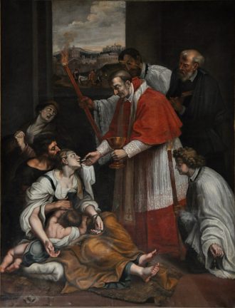 «Saint Charles Borromée communiant les pestiférés de Milan»