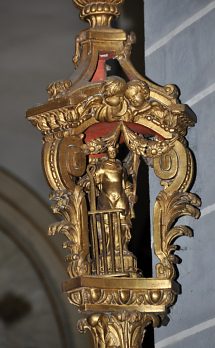 Bâton de procession consacré à saint Laurent