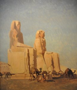 «Les Colosses de Thèbes, Memnon et Sésostris», 1856