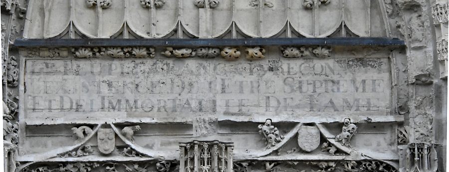 La façade occidentale, Inscription révolutionnaire