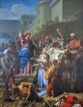 "La résurrection du fils de la veuve de Naïm" par Jean Jouvenet