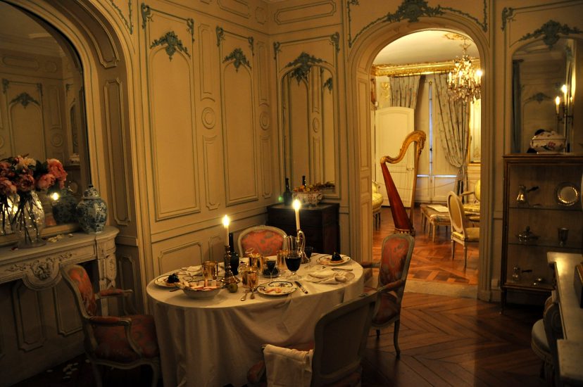 La salle à manger de l'appartement XVIIIe siècle