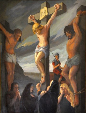 «Crucifixion», tableau de Nicolas Carrega (1914-1993)