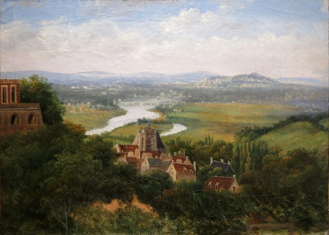 Jean–Baptiste Langlacé (1786–1864) : «Vue prise sur les hauteurs de Meudon», 1818, huile sur toile