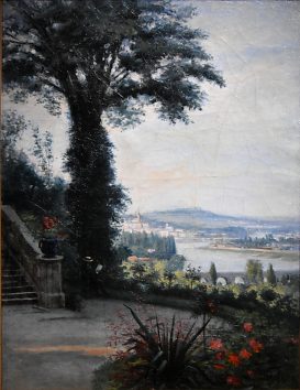 Ludovic Régnier (1851-1930) : «Vue de Saint-Cloud depuis Bellevue», sans date, Huile sur toile