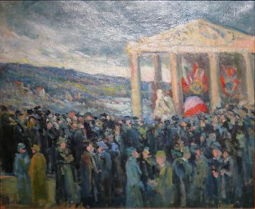 Maximilien Luce (1858-1941) : «L'Enterrement de Rodin à Meudon», 1917, Huile sur toile