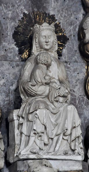La Vierge allaitant, XIVe sicle dans la chapelle Notre-Dame de Bonne-Nouvelle