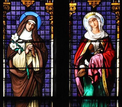 Vitrail : sainte Thérèse et sainte Élisabeth