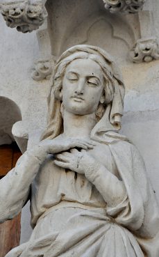 La Vierge du trumeau, détail