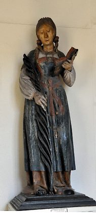 Sainte Marthe, bois polychrome, fin du XVIe siècle (Confins de Lorraine-Champagne)