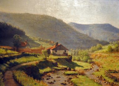«Scierie dans la vallée de Taintrux» d'Henri Rovel (1849–1926)