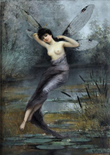 «La Libellule» de Louis Hestaux, 1888, huile sur toile