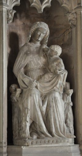 La Vierge à l'Enfant, statue du XIVe siècle