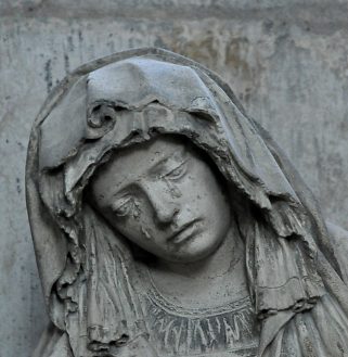 Vierge de Pitié XVIe siècle, détail