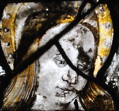Baie 13 : Le visage de la Vierge à l'Enfant, atelier troyen