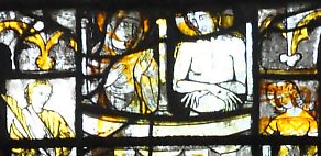 Saint Jean-Baptiste dans le vitrail de la baie 13